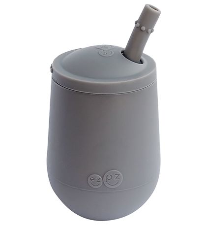 EzPz Mini Cup w. Straw - Silicone - Grey EzPz Mini Cup w. Straw - Silicone - Grey