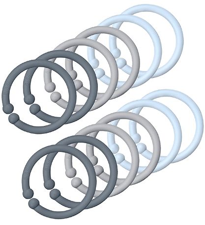 - 12 pièces BIBS Loops - Blue/Cloud/Petrol