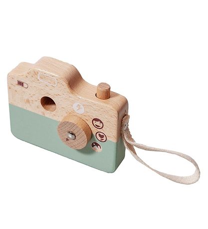 Petit Monkey Camera - Wood - Blue