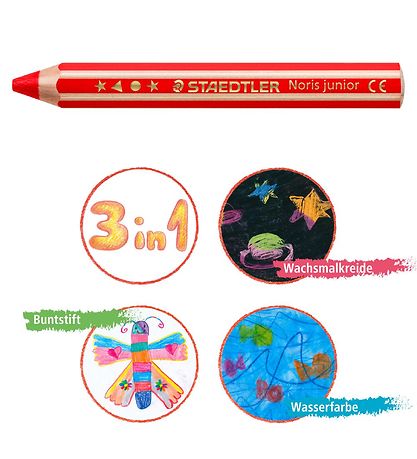 Staedtler Colouring Pencils - Noris Junior - 3-in-1 - 12 pcs w. 