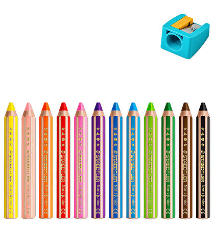Staedtler Colouring Pencils - Noris Junior - 3-in-1 - 12 pcs w.  Staedtler Colouring Pencils - Noris Junior - 3-in-1 - 12 pcs w.