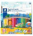 Staedtler Kleurpotloden - Noris Aquarell - 24 stk m. Penseel Staedtler Kleurpotloden - Noris Aquarell - 24 stk m. Penseel