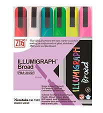 Zig Tuschen - Illumigraph - 6 mm - 6 st. Zig Tuschen - Illumigraph - 6 mm - 6 st.