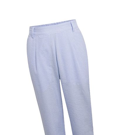 Grunt Trousers - Liv Check Pant - Light Blue