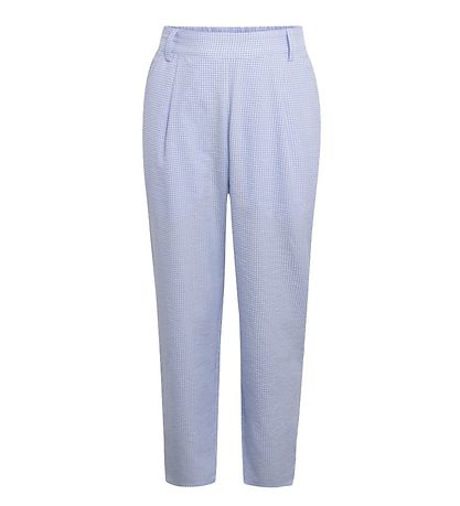 Grunt Trousers - Liv Check Pant - Light Blue