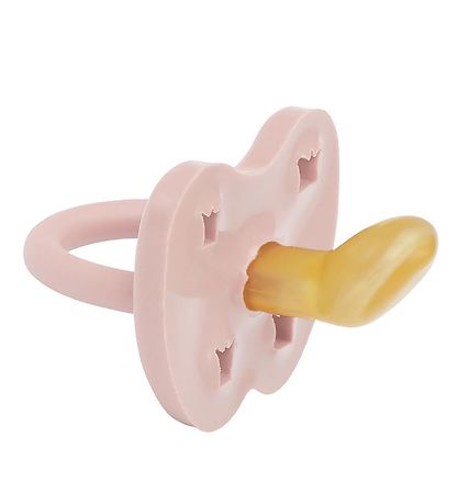 Hevea Smokk - 0-3 Md. - Naturgummi - Powder Rosa m. Blomster