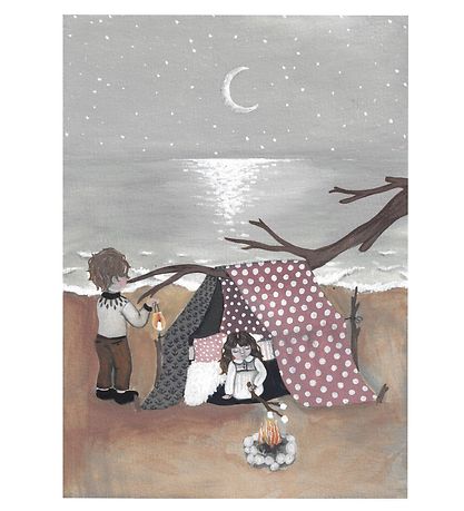 Thats Mine Poster - 30x40 cm - Bonfire In Moonlight