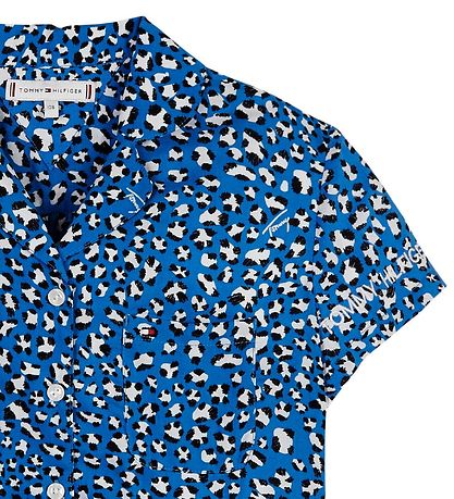 Tommy Hilfiger Bluse - Blauer Leopard Tommy Hilfiger Bluse - Blauer Leopard