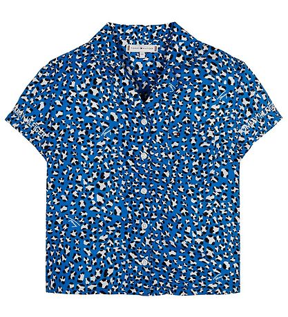 Tommy Hilfiger Bluse - Blauer Leopard Tommy Hilfiger Bluse - Blauer Leopard