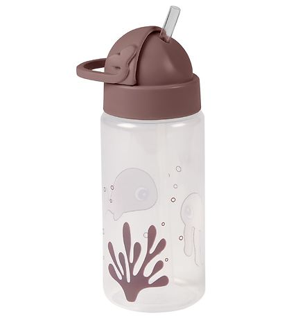 Done By Deer Trinkflasche m. Strohhalme - 350 ml. - Sea - Friend