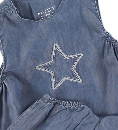 Hust and Claire Sommerstrampler - Mamie - in Blaudenim Hust and Claire Sommerstrampler - Mamie - in Blaudenim