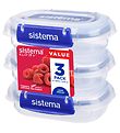 Sistema Lunchbox - Rectangle klip it Plus - 3-Pack - 180ml - Blu Sistema Lunchbox - Rectangle klip it Plus - 3-Pack - 180ml - Blu