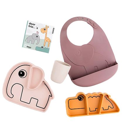 Done by Deer Dinner Set - 5 Parts - Stick & Stay - Powder Mix