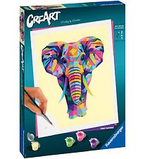 RavensburgerCréation Set de Peinture Ravensburger - Funky Elepha RavensburgerCréation Set de Peinture Ravensburger - Funky Elepha
