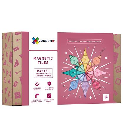 Connetix Magnet set - 40 Parts - Pastel Geometry