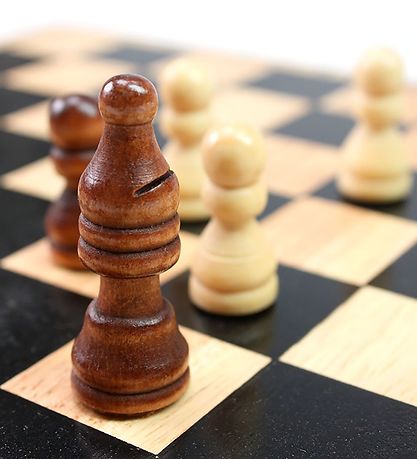 TACTIC Board Game - Wood - 5-I-1 - Collection Classique