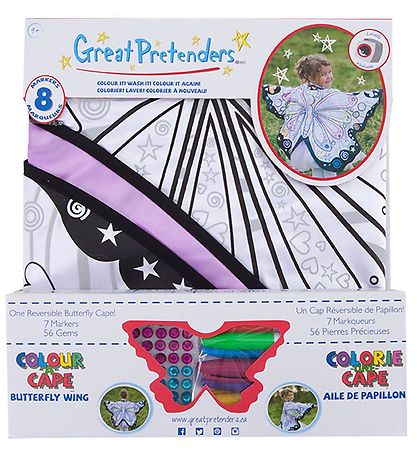 Déguisement Great Pretenders - Colour-A-Cape - Ailes de papillon