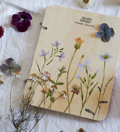 MaMaMeMo Flower journal w. Pencil - Wood