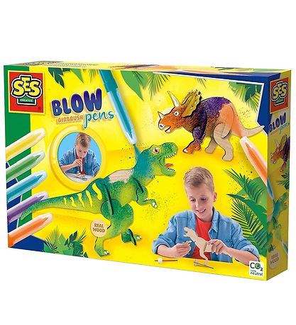 SES Creative Blow Pens- Dinosaurs SES Creative Blow Pens- Dinosaurs