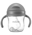 Mininor Becher m. Strohhalme - Tritan - 220 ml - Grau