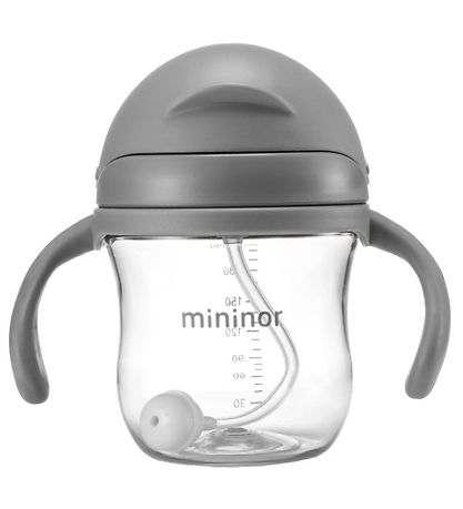 Tasse av. Paille Mininor - Tritan - 220 ml - Gris Tasse av. Paille Mininor - Tritan - 220 ml - Gris