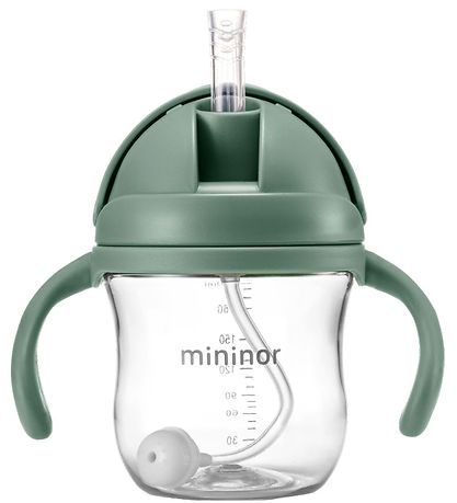 Mininor Bolli M. sogrör - Tritan - 220 ml - Grænt