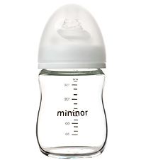 Mininor Nappflaska - Glas - 160 ml - Vit Mininor Nappflaska - Glas - 160 ml - Vit