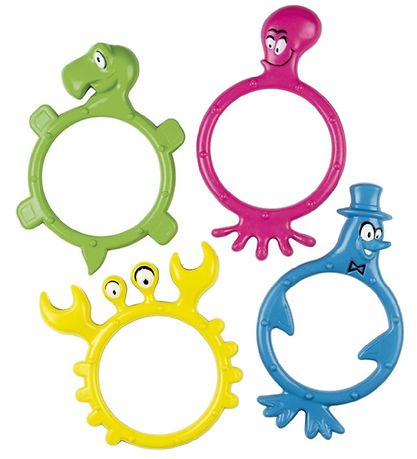BECO Diving Rings - Diving Monster - 4-Pack - Multicolour BECO Diving Rings - Diving Monster - 4-Pack - Multicolour