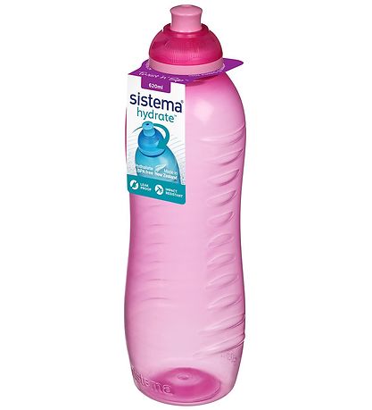 Sistema Water Bottle - Squeeze - 620 mL - Pink w. Pink Sistema Water Bottle - Squeeze - 620 mL - Pink w. Pink
