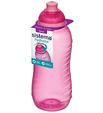 Sistema Trinkflasche - Squeeze - 330 ml - Pink m. leuchtetød Sistema Trinkflasche - Squeeze - 330 ml - Pink m. leuchtetød