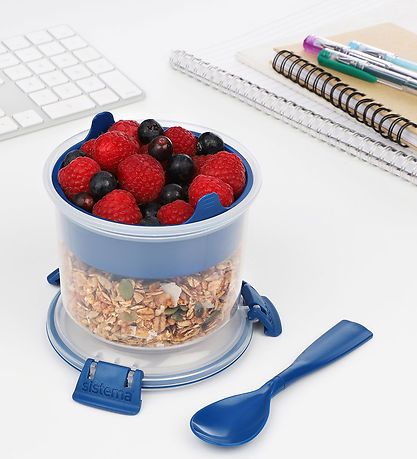 Sistema Lunchbox w. Cutlery - Breakfast To Go - 530 mL - Dark Bl
