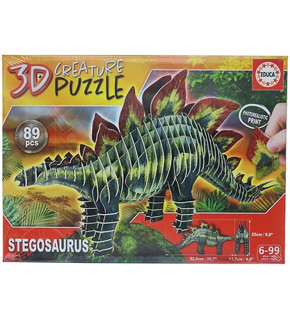 Educa 3D-Jigsaw Puzzle - Stegosaurus - 89 Bricks