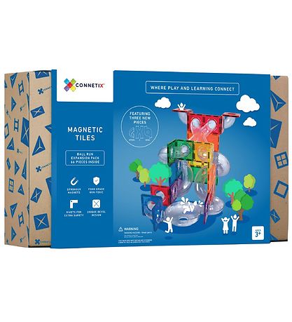 Ensemble d'aimants Connetix - Pack d'extension - 66 Parties - Ba Ensemble d'aimants Connetix - Pack d'extension - 66 Parties - Ba