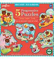 Eeboo Puzzle Game - 5 pcs - 3-12 Bricks - Fun times Eeboo Puzzle Game - 5 pcs - 3-12 Bricks - Fun times