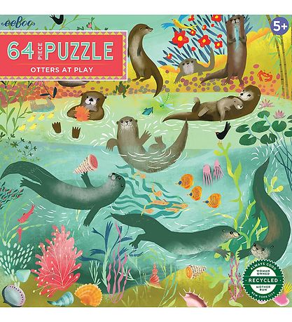 Puzzle Eeboo - 64 Briques - La famille des loutres Puzzle Eeboo - 64 Briques - La famille des loutres