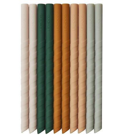 Liewood Sugerør - Silikon - Timoti - 10-Pack - Mustard Multi Mix Liewood Sugerør - Silikon - Timoti - 10-Pack - Mustard Multi Mix
