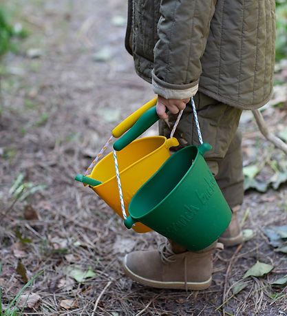 Scrunch Bucket - Silicone - 13 cm - Dark Moss Green Scrunch Bucket - Silicone - 13 cm - Dark Moss Green