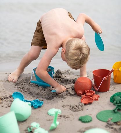 Scrunch Sand Molds - 4 pcs - Silicone - 6,5-10,5 cm - Petrol
