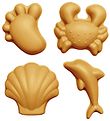 Scrunch Sand Molds - 4 pcs - Silicone - 6,5-10,5 cm - Mustard Scrunch Sand Molds - 4 pcs - Silicone - 6,5-10,5 cm - Mustard