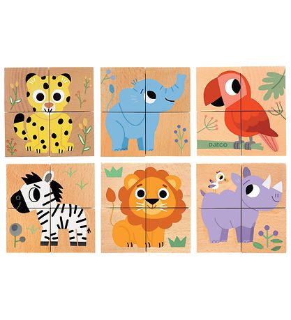 Djeco Puzzle - 4 Pieces - Wild & Co. Djeco Puzzle - 4 Pieces - Wild & Co.