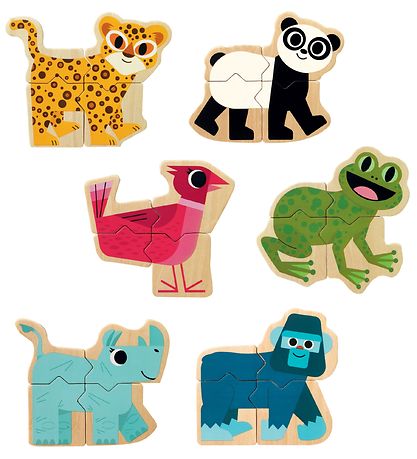 Djeco Magneettinen palapeli - 6 kpl./24 Tiilet - Mixanimo Djeco Magneettinen palapeli - 6 kpl./24 Tiilet - Mixanimo