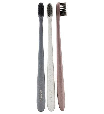 Brosse à dents Meraki - 3 Pack - Gris/Blanc/Rose