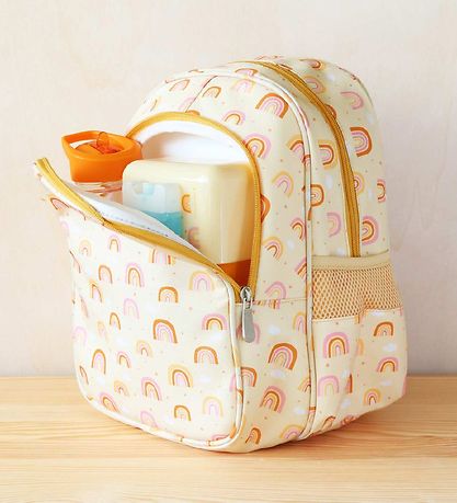 A Little Lovely Company Backpack w. Thermo Pocket - Rainbows - Y