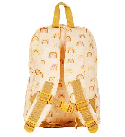 A Little Lovely Company Preschool Backpack - Rainbows - Yellow