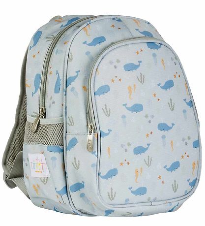 A Little Lovely Company Backpack w. Thermo Pocket - Ocean - Blue