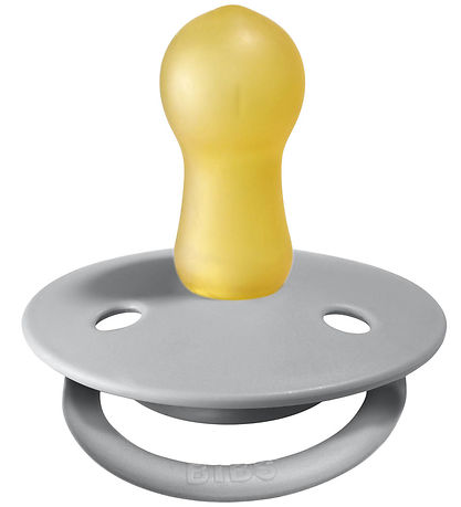 BIBS De Lux Pacifiers - Size 2 - 2-Pack - Round - Cloud/Steel Bl
