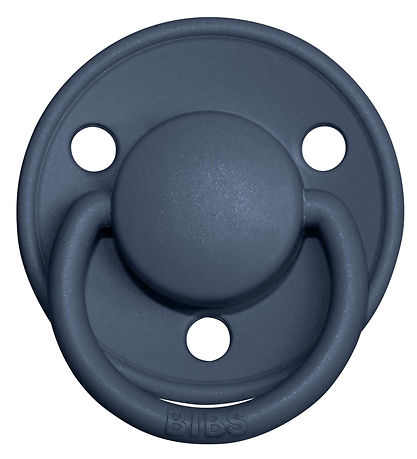 BIBS De Lux Pacifiers - Size 2 - 2-Pack - Round - Cloud/Steel Bl