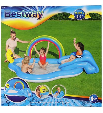 Bestway Legebassin - Rainbow N' Shine - 2.57m x 1.45m x 91cm Bestway Legebassin - Rainbow N' Shine - 2.57m x 1.45m x 91cm