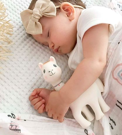 Tikiri Beißrassel - Naturgummi - Lama - Weiss Tikiri Beißrassel - Naturgummi - Lama - Weiss