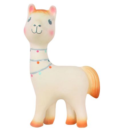 Tikiri Beißrassel - Naturgummi - Lama - Weiss Tikiri Beißrassel - Naturgummi - Lama - Weiss